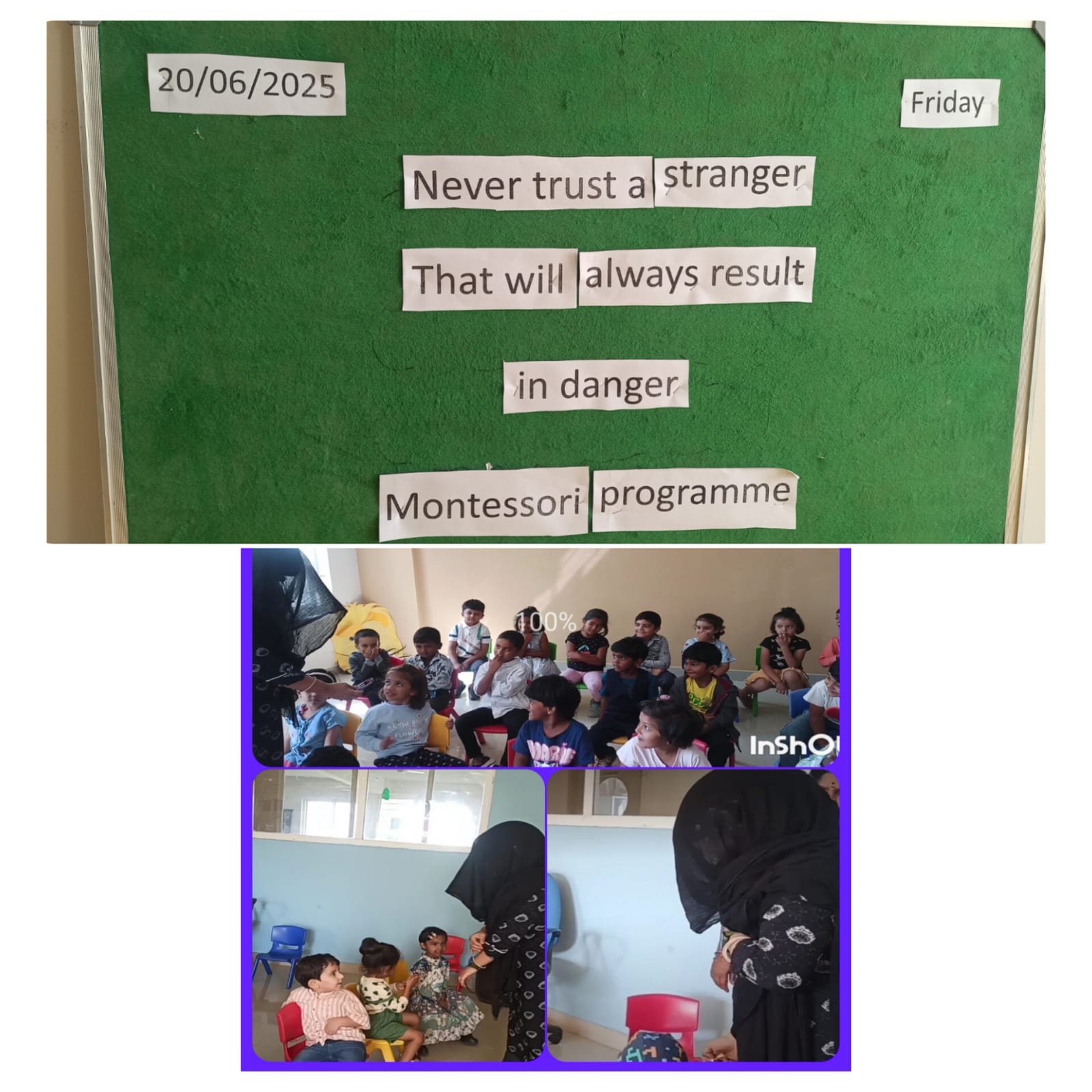 Montessori students participating in a safety-awareness activity at BRS Global School Attibele – schools in Anekal