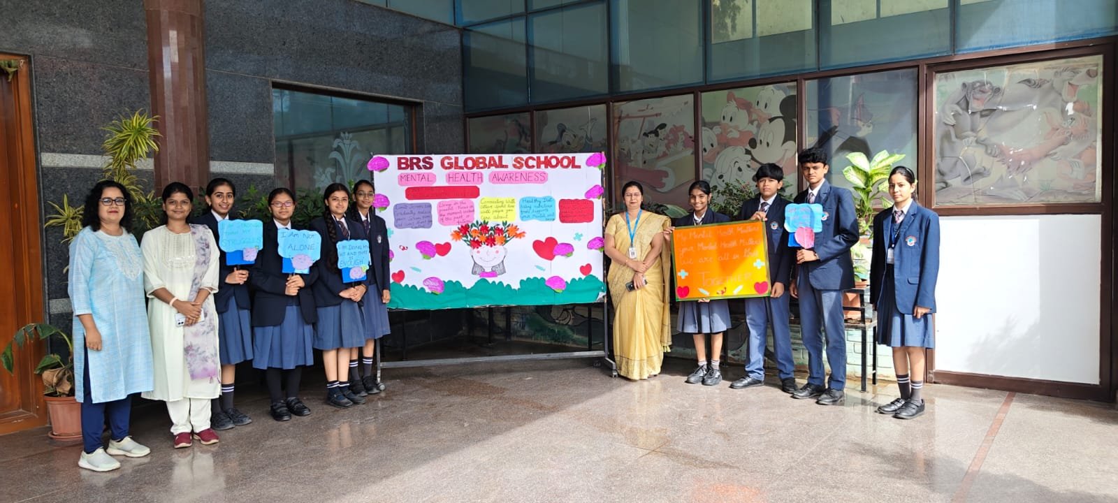 Students participating in Mental Health Week at BRS Global School Sarjapur Road