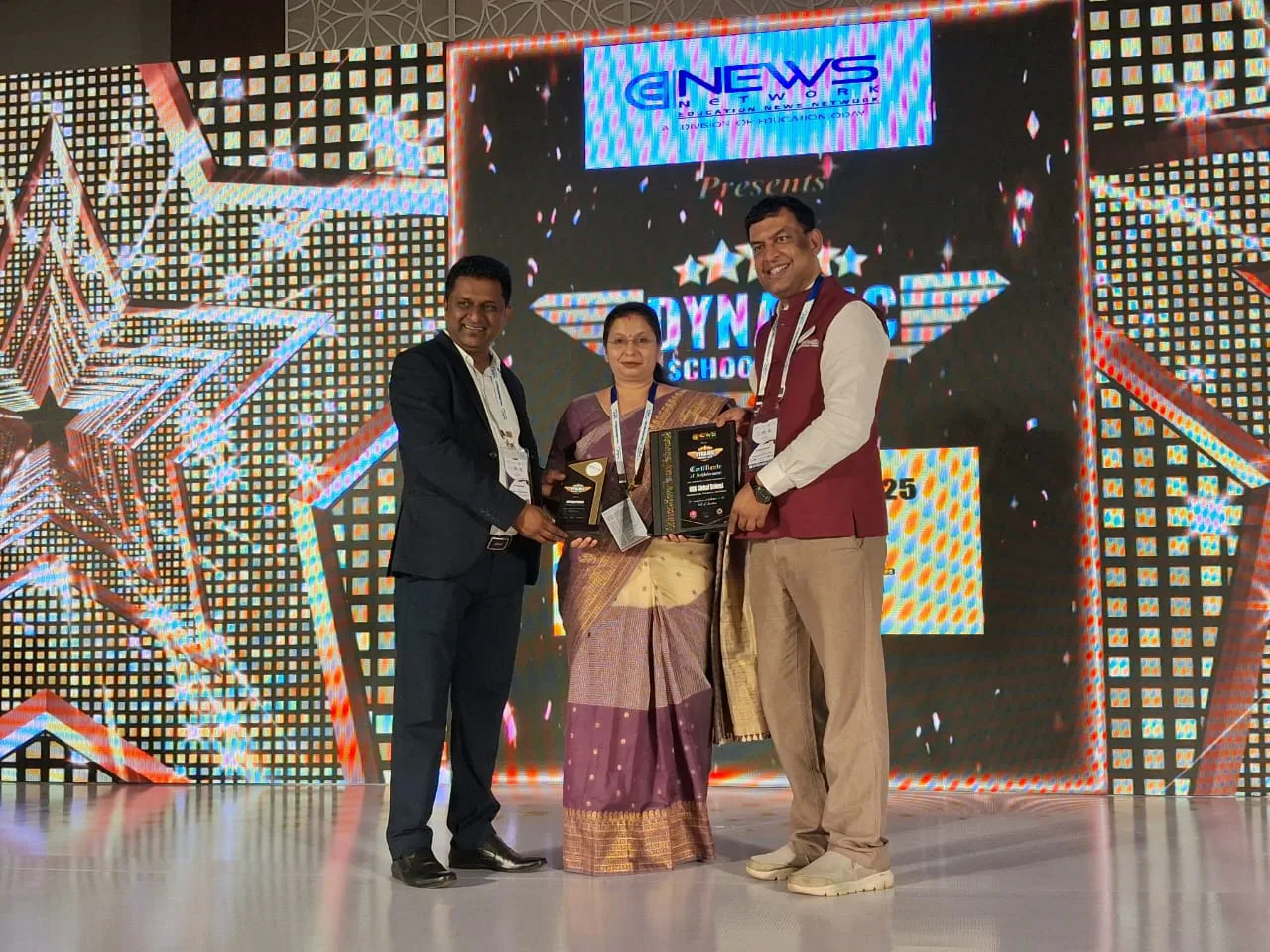 BRS Global School receiving the Dynamic School Award 2025, recognized among the best CBSE schools in Sarjapur Road Bangalore.