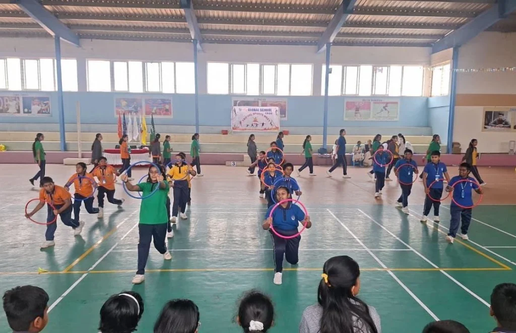 Students participating in the Annual Sports Meet 2025 at one of the best schools in Bangalore.