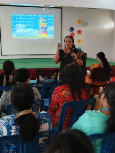 Teachers participating in a NEP 2020 teacher training session at BRS Global School Sarjapur Road, focusing on concept-based learning and classroom innovation.