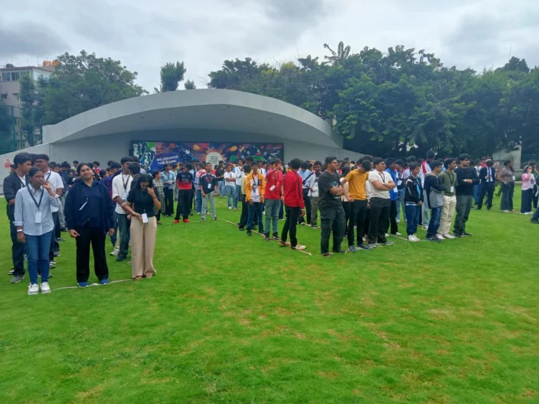 Students from BRS Global School, one of the best CBSE schools in Sarjapur Road, Bangalore, participating in HPE CodeWars 2026 at the Hewlett Packard Enterprise campus in Bengaluru.
