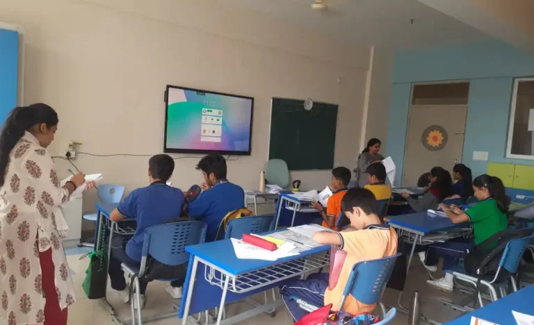 Azim Premji University B.Ed. interns during classroom observation at BRS Global School Attibele, recognised among the best CBSE schools in Sarjapur Road Bangalore.
