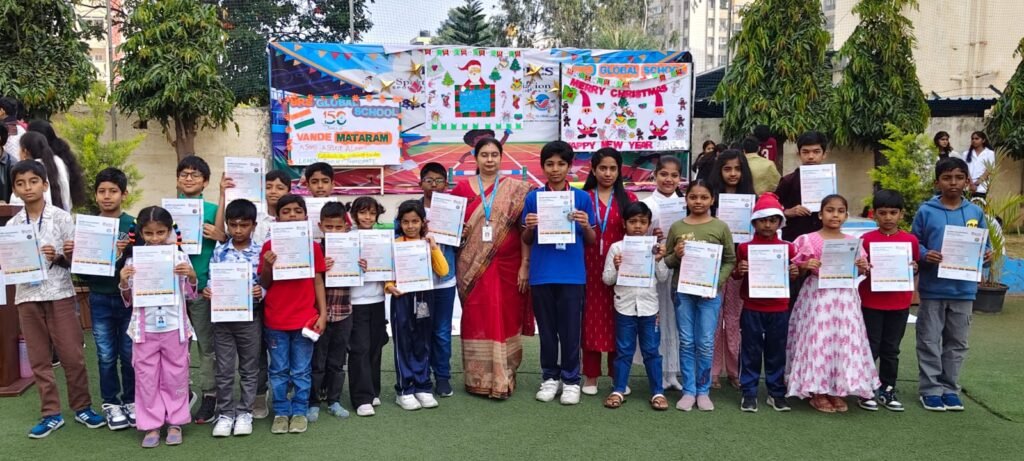 BRS Global School Sarjapur Road students presenting their AIoT robotics project