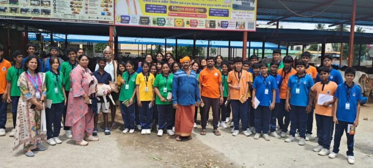 Grade 8 students of BRS Global School Sarjapur Road during Kaushal Bodh field visit