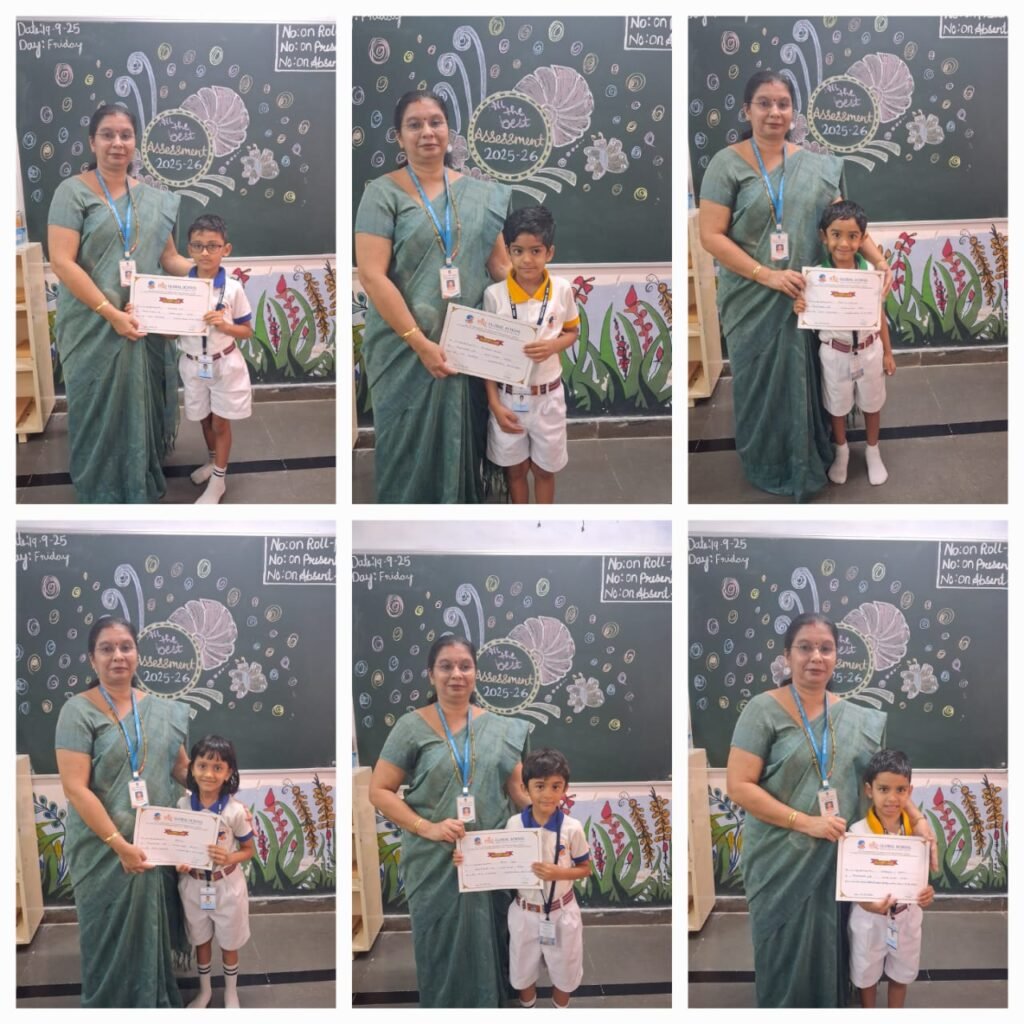 Montessori students participating in the Non-Scholastic Competition at BRS Global School Sarjapur Road
