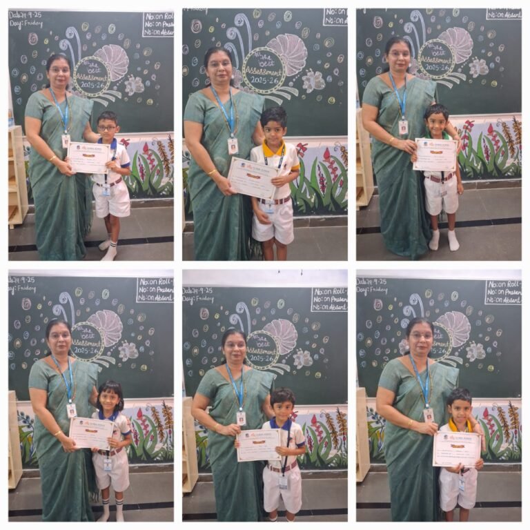 Montessori students participating in the Non-Scholastic Competition at BRS Global School Sarjapur Road