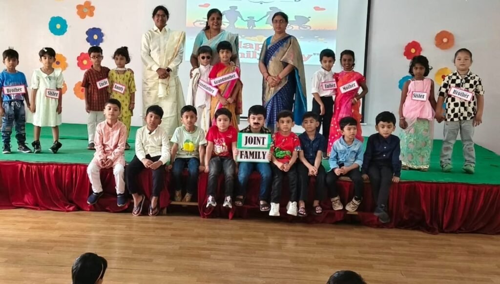 BRS Global School students celebrating Family Day at a CBSE school in Sarjapur Road