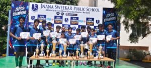BRS Global School Sarjapur Road students participating in the Jnana Sweekar Football Tournament 2026 in Bengaluru.