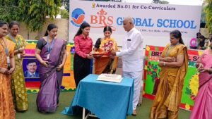 Students and teachers celebrating Founder’s Day 2026 at BRS Global School, one of the best CBSE schools in Sarjapur Road, through cultural performances and community participation.