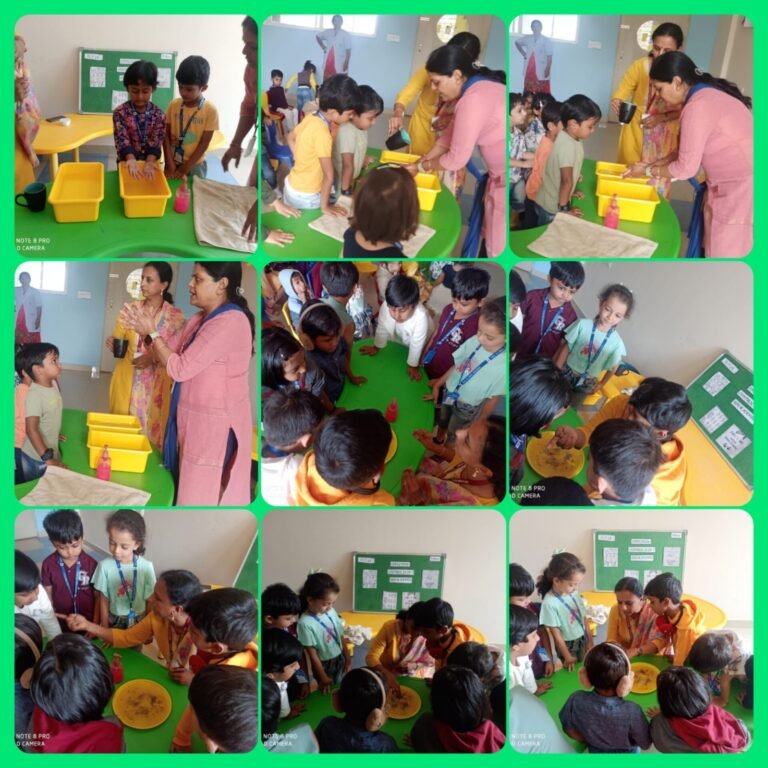 Montessori students celebrate Hand Washing Day at BRS Global School – Attibele, one of the schools in Attibele.