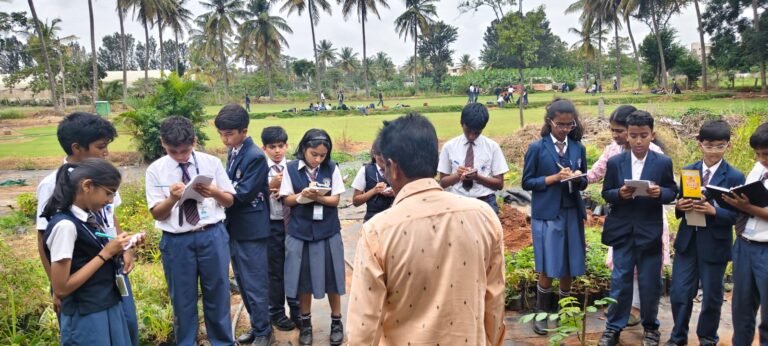 Grade 7 students of BRS Global School Sarjapur Road visiting Shri Krishna Plant Nursery & Farm