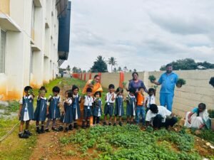 Montessori gardening activity at BRS Global School – Attibele | Best CBSE schools in Sarjapur Road Bangalore