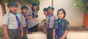 Students participating in Scouts and Guides activities at BRS Global School Attibele, one of the leading schools in Attibele