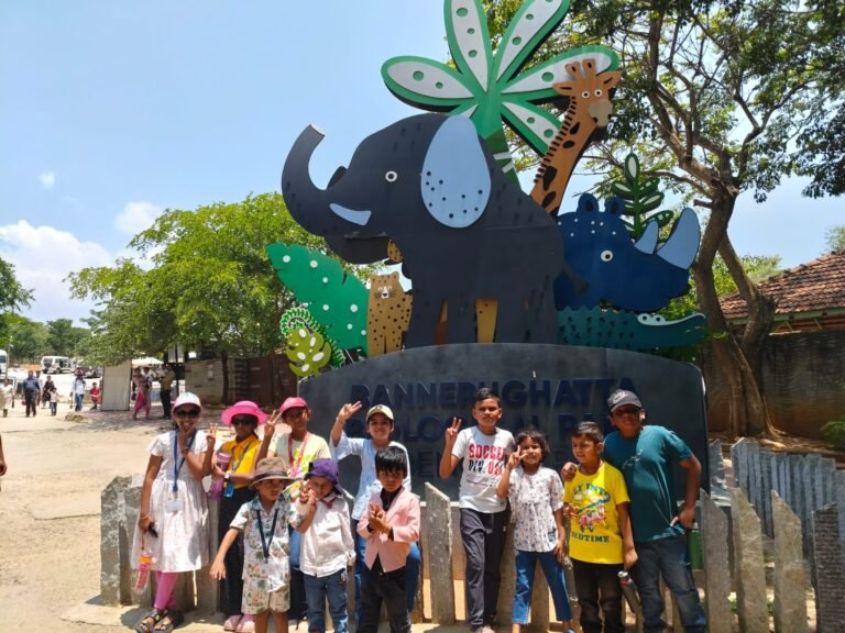 Students of BRS Global School Attibele, one of the schools in Attibele, visiting Bannerghatta Biological Park