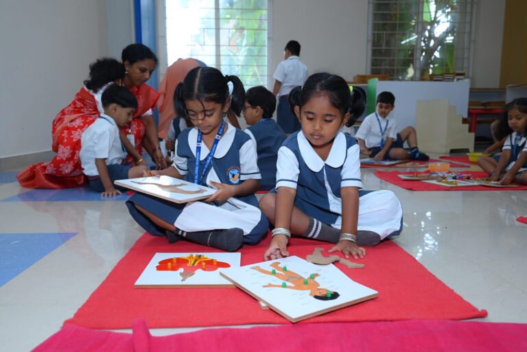 Collaborative classroom activity at BRS Global School, among the best CBSE schools in Anekal.