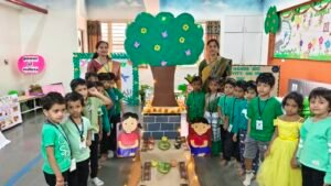 Montessori students participating in Millet Day at BRS Global School Sarjapur Road