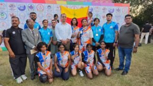 Grade 8 and Grade 9 students of BRS Global School participating in the 13th Students Olympic National Games 2026–27, representing one of the best CBSE schools in Sarjapur Road.